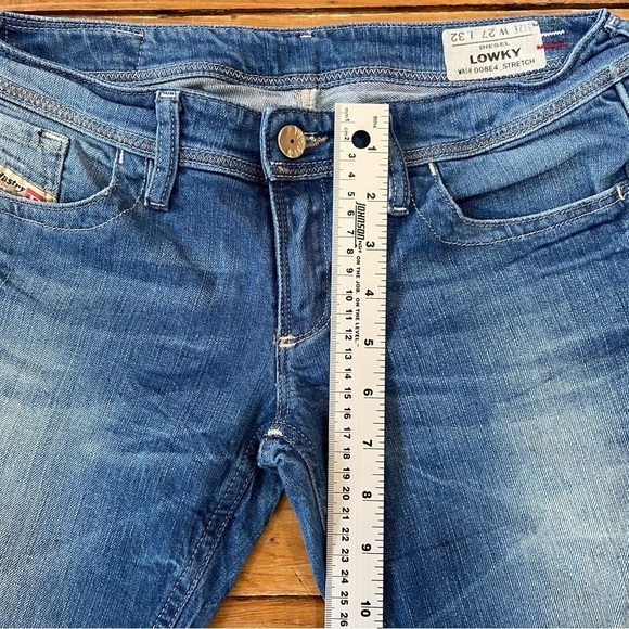 Diesel gold sequins Lowky jeans marble blue low rise  in size 27 straight leg - Picture 13 of 16